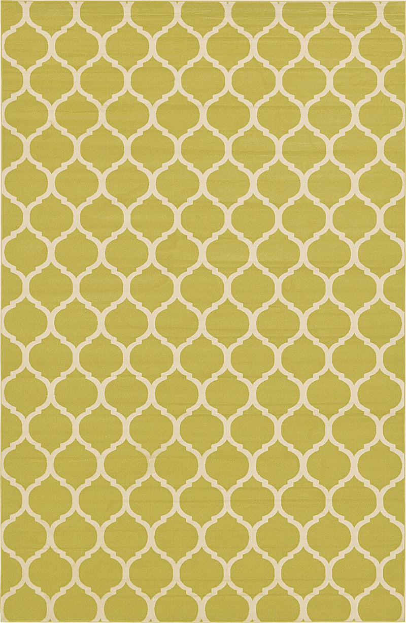 Lattice Gardens Collection Area Rug -  Bloomfield (Olive) Rectangular Olive  lifestyle 12