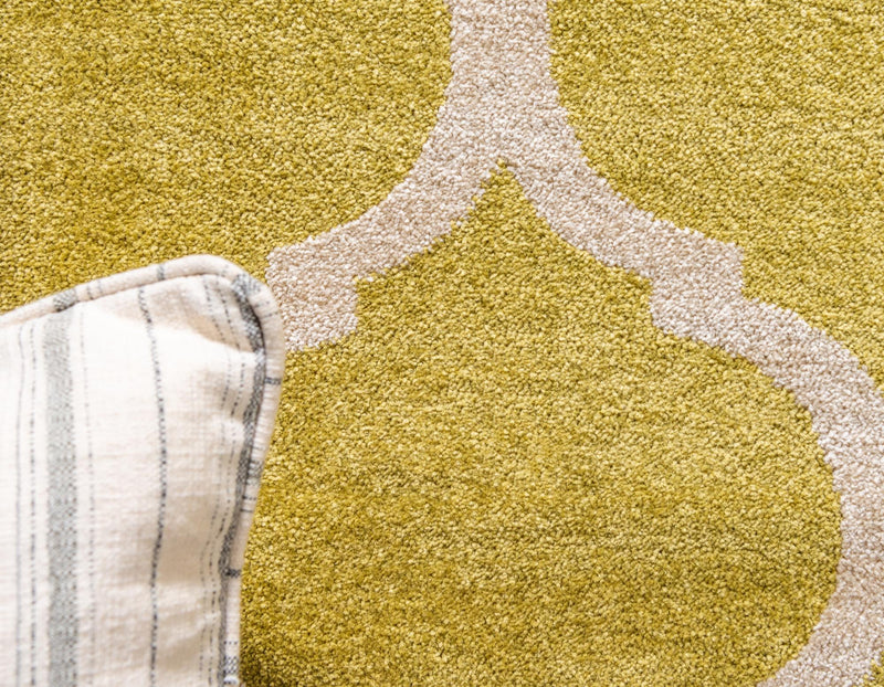 Lattice Gardens Collection Area Rug -  Bloomfield (Olive) Rectangular Olive  lifestyle 20