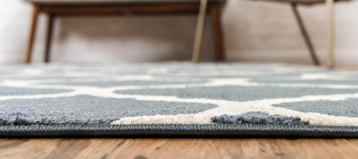 Lattice Gardens Collection Area Rug -  Bloomfield (Navy Blue) Rectangle Navy Blue  lifestyle 5