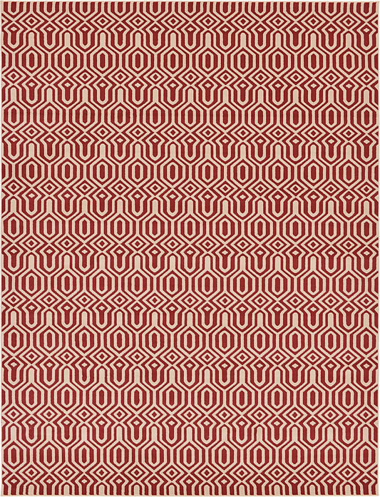 Lattice Gardens Collection Area Rug -  Thicketon Rectangle Red Main