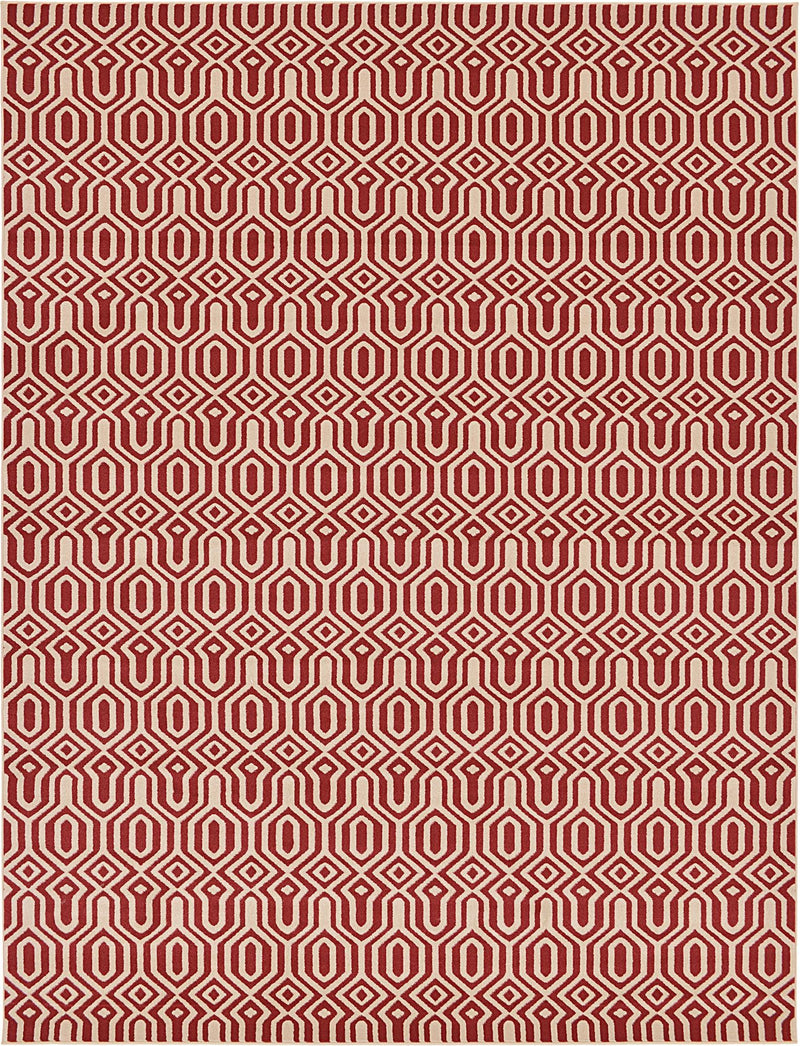 Lattice Gardens Collection Area Rug -  Thicketon Rectangle Red Main