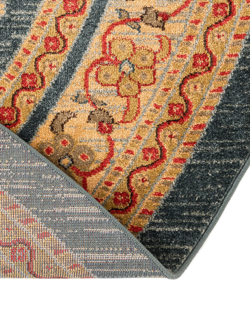 Zagros Oasis Collection Area Rug -  Gilan-e Gharb Round Blue  lifestyle 52