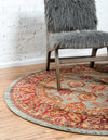 Persian Elegance Collection Area Rug -  Nain Round Light Blue  lifestyle 10