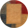 Zagros Oasis Collection Area Rug -  Darrehshahr Round Tan  lifestyle 13