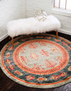 Zagros Oasis Collection Area Rug -  Dalahu Round Light Blue  lifestyle 26