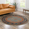Zagros Oasis Collection Area Rug -  Dalahu Round Light Blue  lifestyle 67