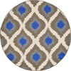 Lattice Gardens Collection Area Rug -  Arboreal Round Ivory Main