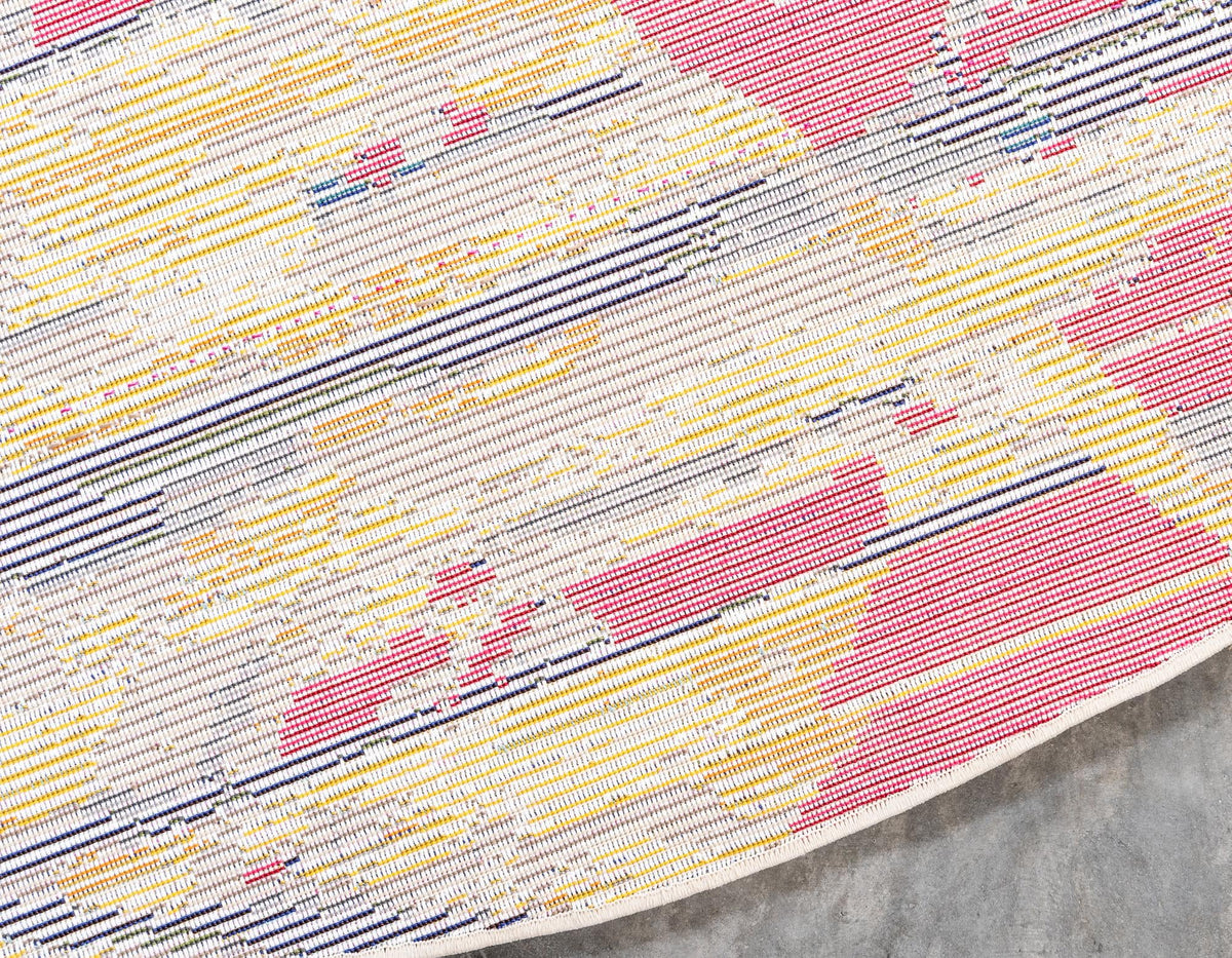 Marrakesh Elegance Collection Area Rug -  Taddert Round Yellow  lifestyle 10