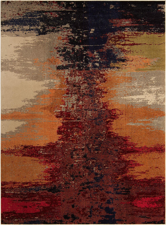 Marrakesh Elegance Collection Area Rug -  Guemar Rectangle Orange Main