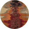 Marrakesh Elegance Collection Area Rug -  Guemar Round Orange  lifestyle 14
