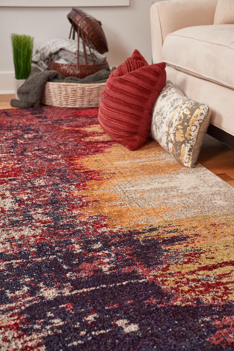 Marrakesh Elegance Collection Area Rug -  Guemar Rectangle Orange  lifestyle 4