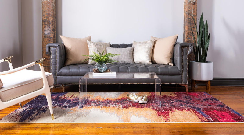Marrakesh Elegance Collection Area Rug -  Guemar Rectangle Orange  lifestyle 7