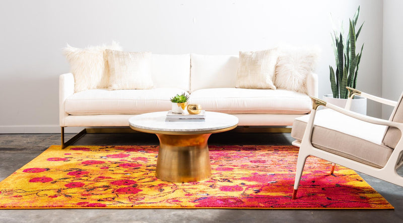 Marrakesh Elegance Collection Area Rug -  Guercif Rectangular Yellow  lifestyle 21