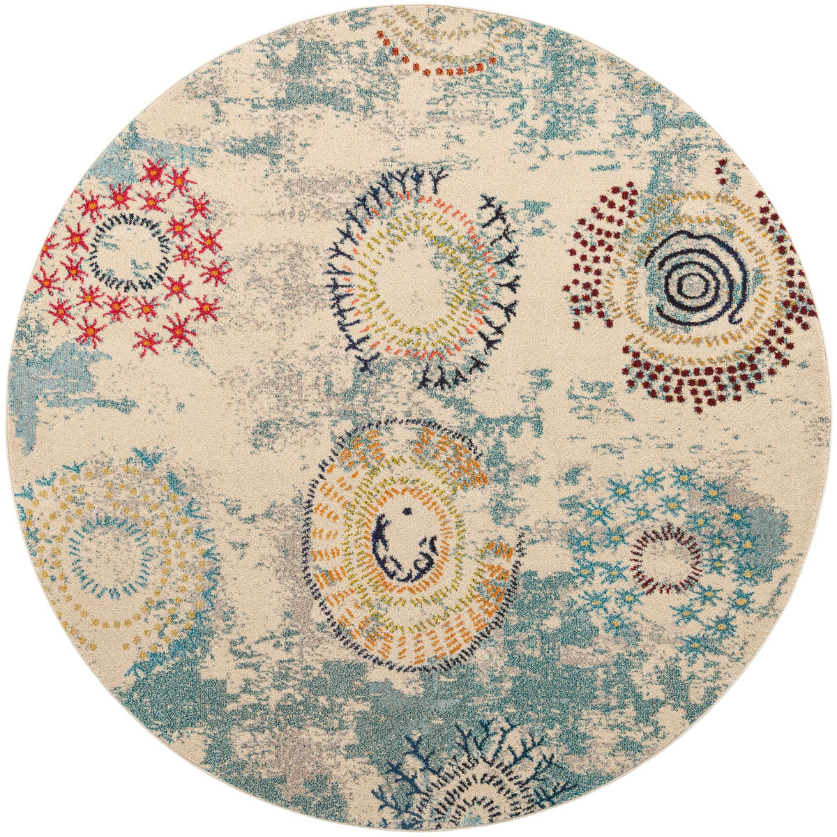 Marrakesh Elegance Collection Area Rug -  Goulmima Round Beige  lifestyle 25