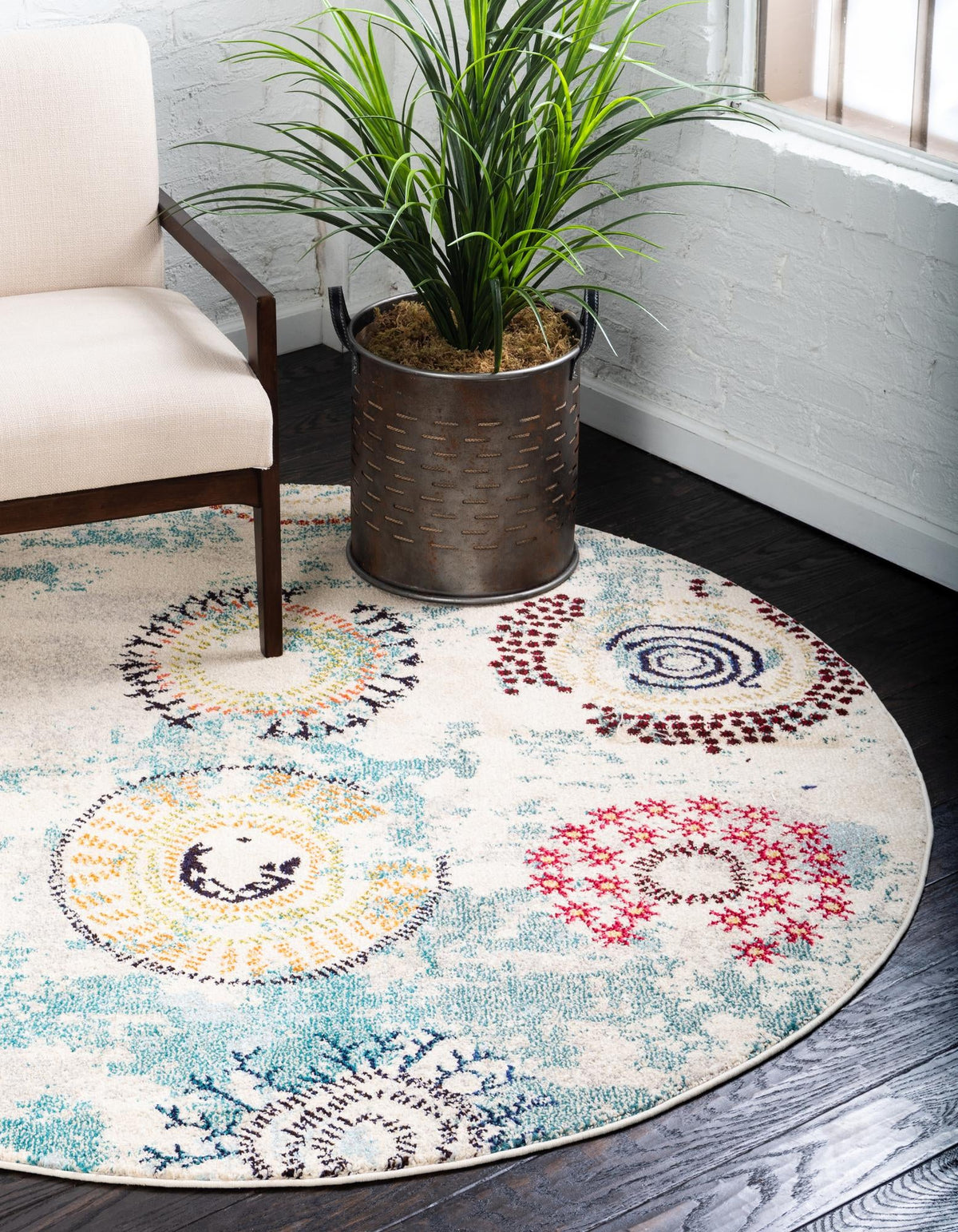 Marrakesh Elegance Collection Area Rug -  Goulmima Round Beige  lifestyle 34