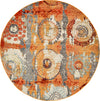 Marrakesh Elegance Collection Area Rug -  Goulmima Round Orange  lifestyle 29