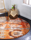 Marrakesh Elegance Collection Area Rug -  Goulmima Round Orange  lifestyle 41