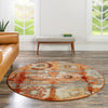 Marrakesh Elegance Collection Area Rug -  Goulmima Round Orange  lifestyle 60