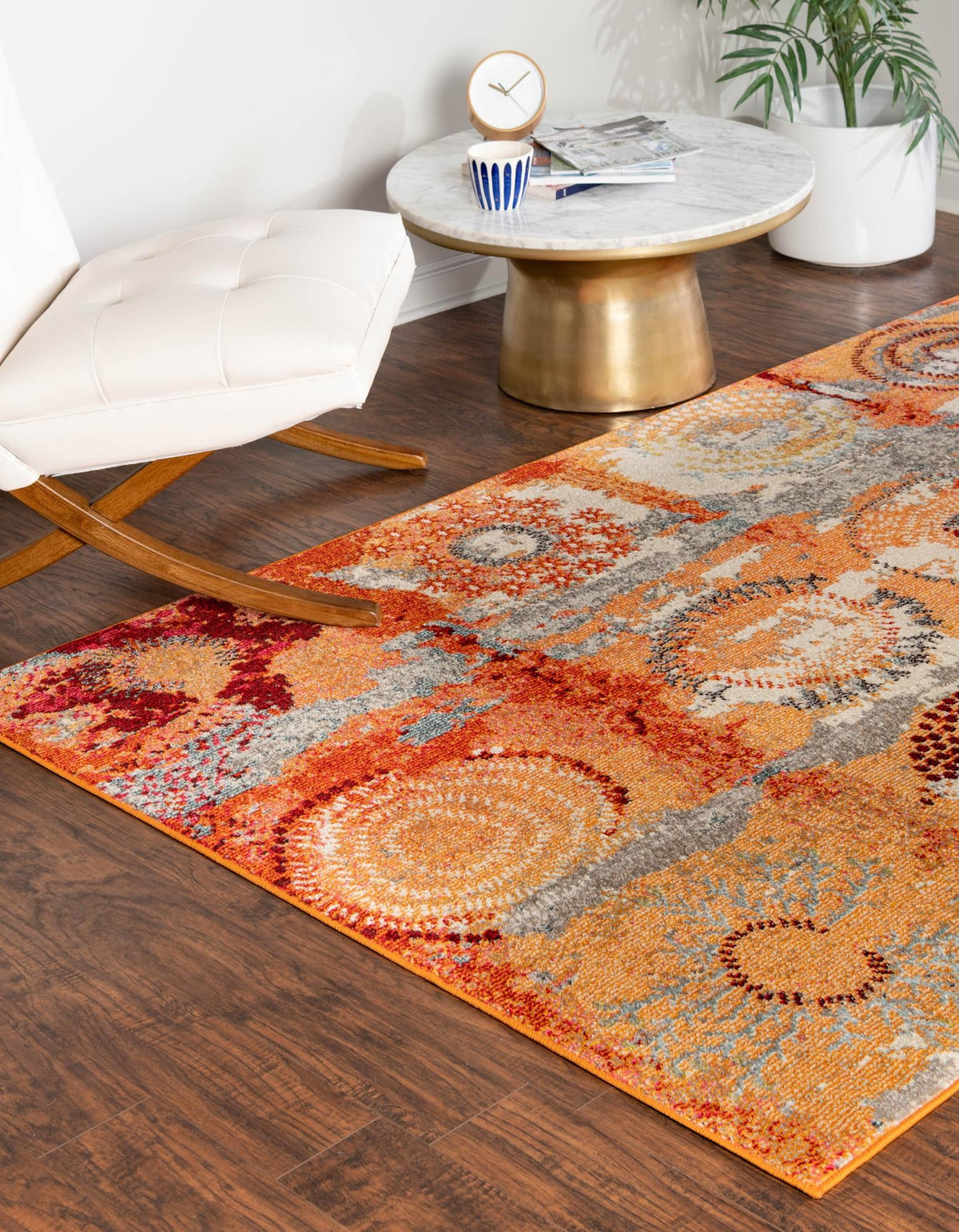 Marrakesh Elegance Collection Area Rug -  Goulmima Rectangle Orange  lifestyle 6
