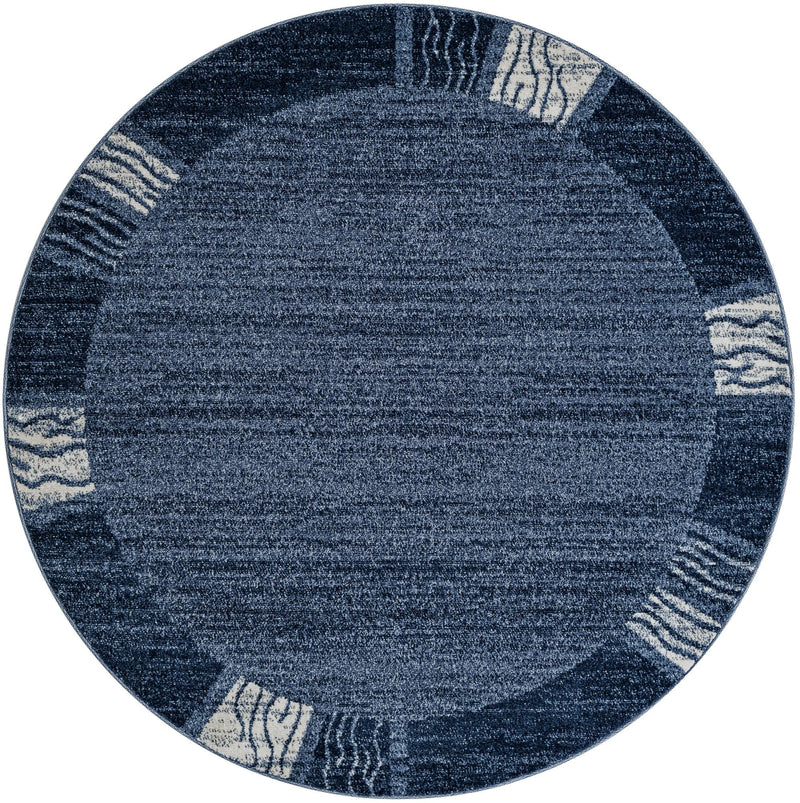 Studio Haven Collection Area Rug - Atelier Round Light Blue  lifestyle 92
