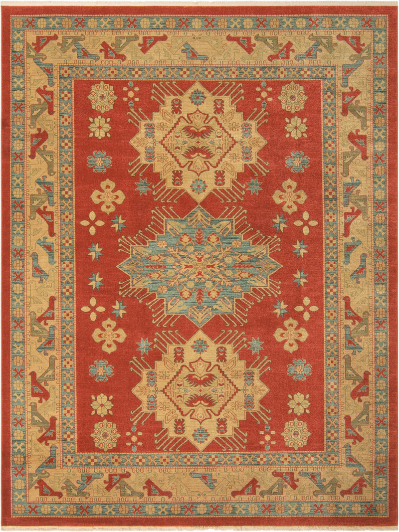 Persian Elegance Collection Area Rug - Isfahan Rectangle Red  lifestyle 2