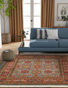 Persian Elegance Collection Area Rug -  Nain Square Light Blue  lifestyle 12
