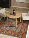 Persian Elegance Collection Area Rug -  Nain Square Light Blue  lifestyle 31