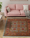 Persian Elegance Collection Area Rug -  Nain Square Light Blue  lifestyle 41