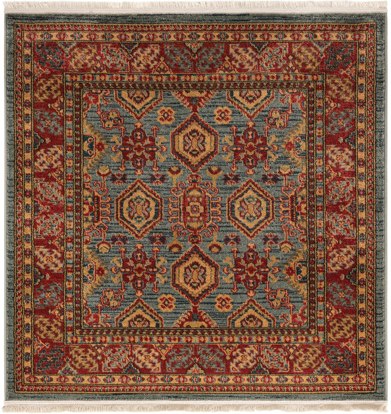 Persian Elegance Collection Area Rug -  Nain Square Light Blue  lifestyle 7
