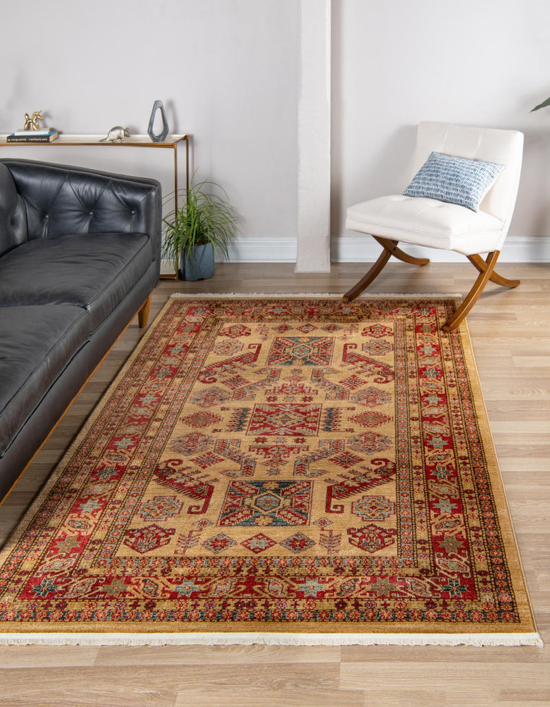 Persian Elegance Collection Area Rug -  Arak Rectangle Beige  lifestyle 2