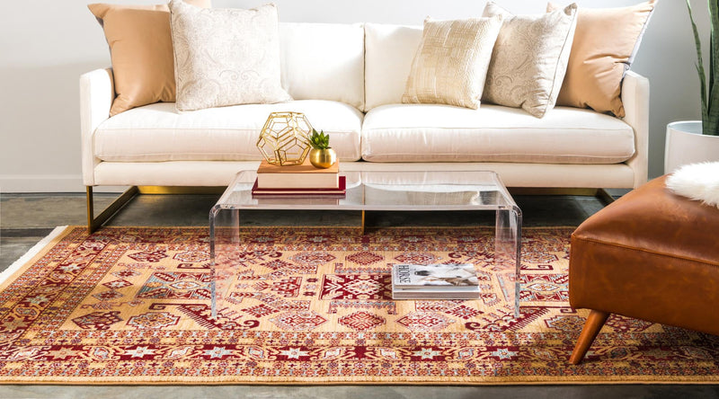 Persian Elegance Collection Area Rug -  Arak Rectangular Beige  lifestyle 28