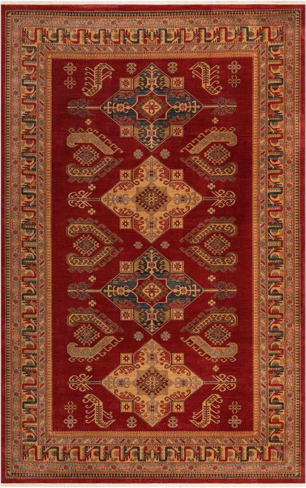 Persian Elegance Collection Area Rug -  Mashhad Rectangular Red  lifestyle 8