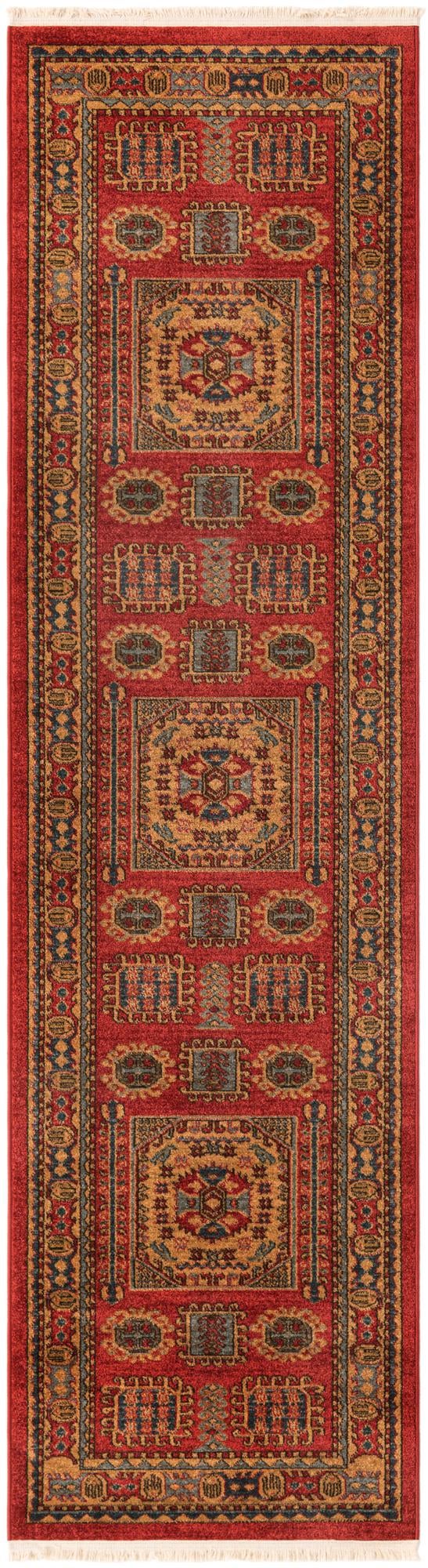 Persian Elegance Collection Area Rug -  Hamedan Runner Red  lifestyle 8