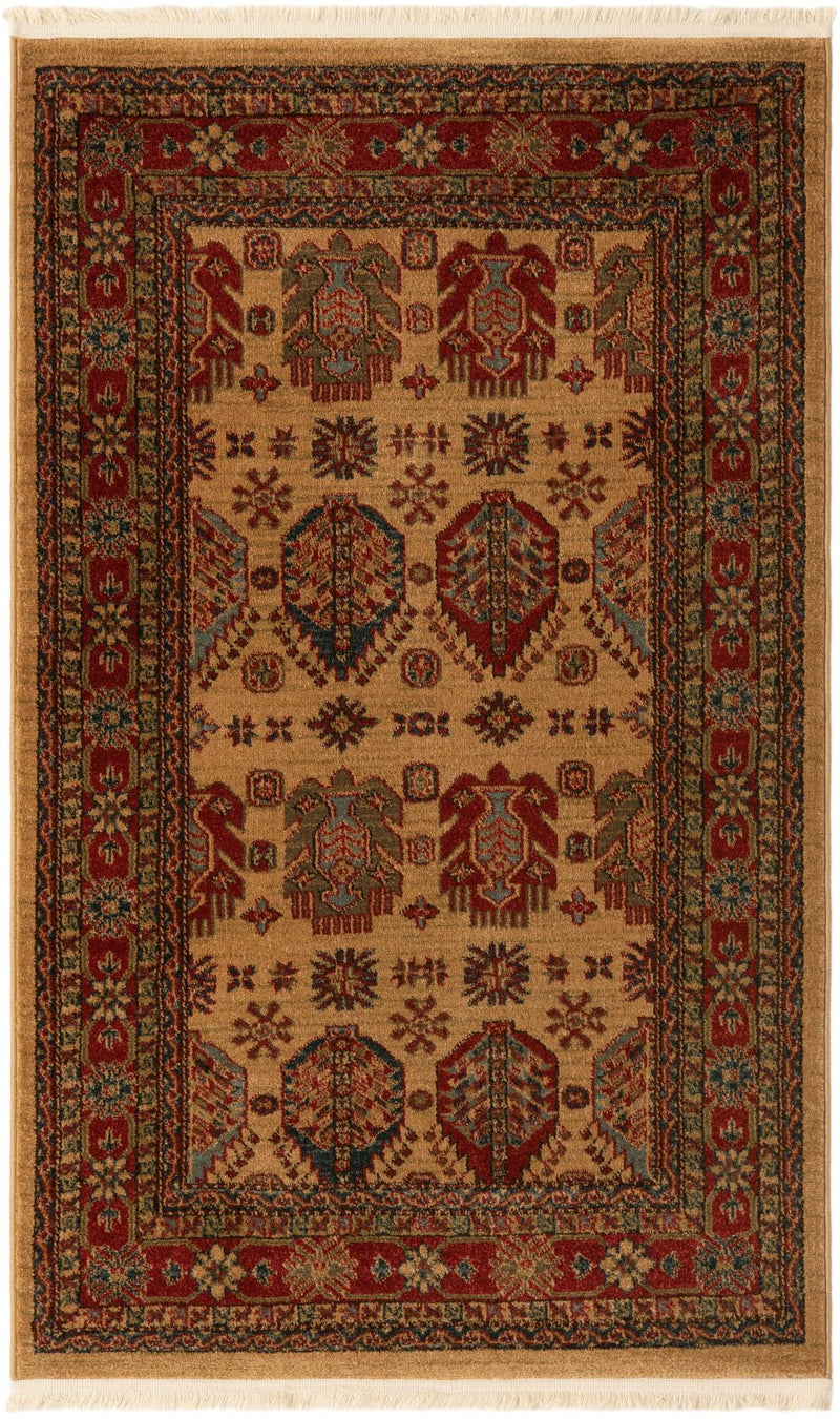Persian Elegance Collection Area Rug -  Kish Rectangle Beige Main