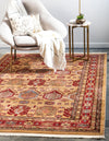 Persian Elegance Collection Area Rug -  Kish Rectangular Beige  lifestyle 15