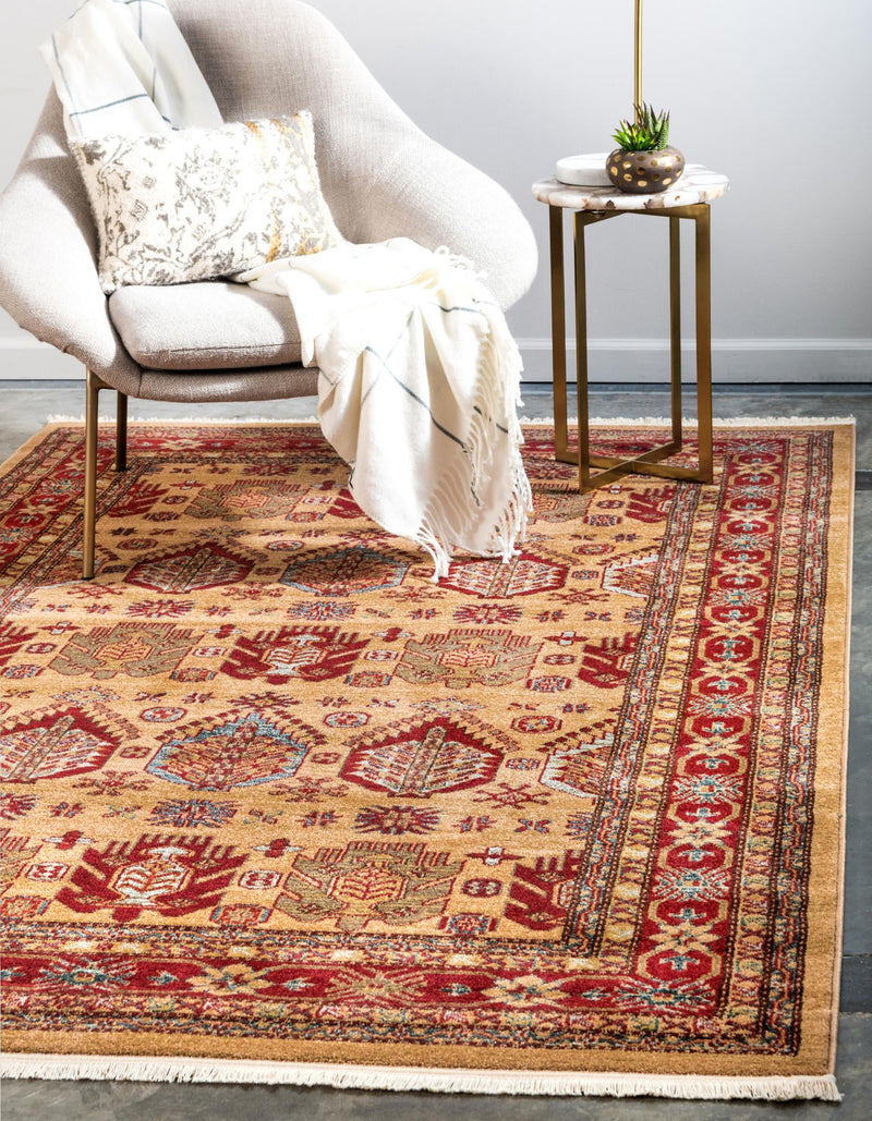 Persian Elegance Collection Area Rug -  Kish Rectangular Beige  lifestyle 15