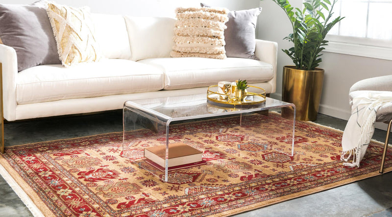 Persian Elegance Collection Area Rug -  Kish Rectangular Beige  lifestyle 19