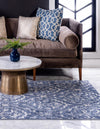 Venetian Tapestry Collection Area Rug -  Cannaregio Rectangle Blue  lifestyle 18
