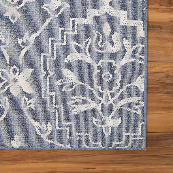 Venetian Tapestry Collection Area Rug -  Cannaregio Rectangle Blue  lifestyle 42