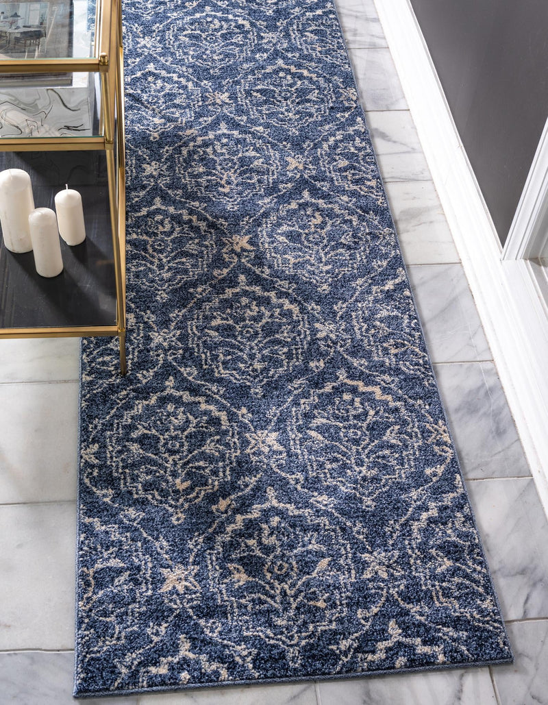 Venetian Tapestry Collection Area Rug -  Cannaregio Runner Blue  lifestyle 58