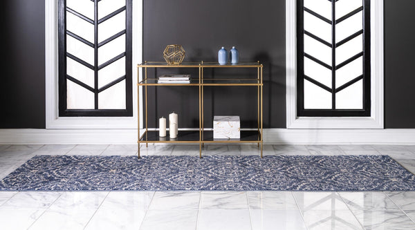 Venetian Tapestry Collection Area Rug -  Cannaregio Runner Blue  lifestyle 74
