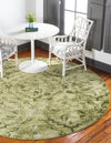 Venetian Tapestry Collection Area Rug -  Cannaregio Round Light Green  lifestyle 57