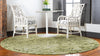 Venetian Tapestry Collection Area Rug -  Cannaregio Round Light Green  lifestyle 66