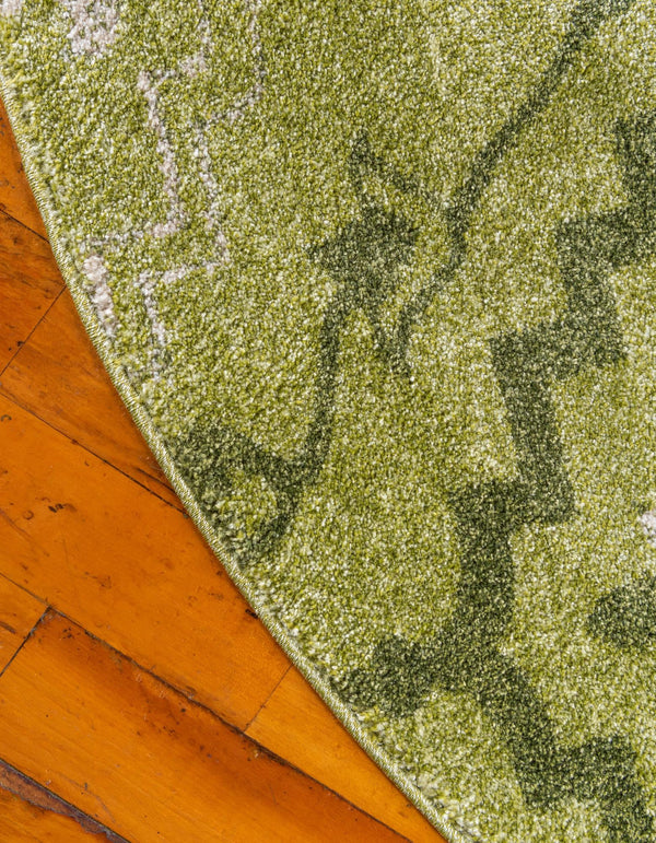 Venetian Tapestry Collection Area Rug -  Cannaregio Round Light Green  lifestyle 84