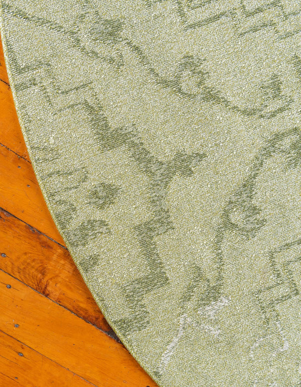 Venetian Tapestry Collection Area Rug -  Cannaregio Round Light Green  lifestyle 89