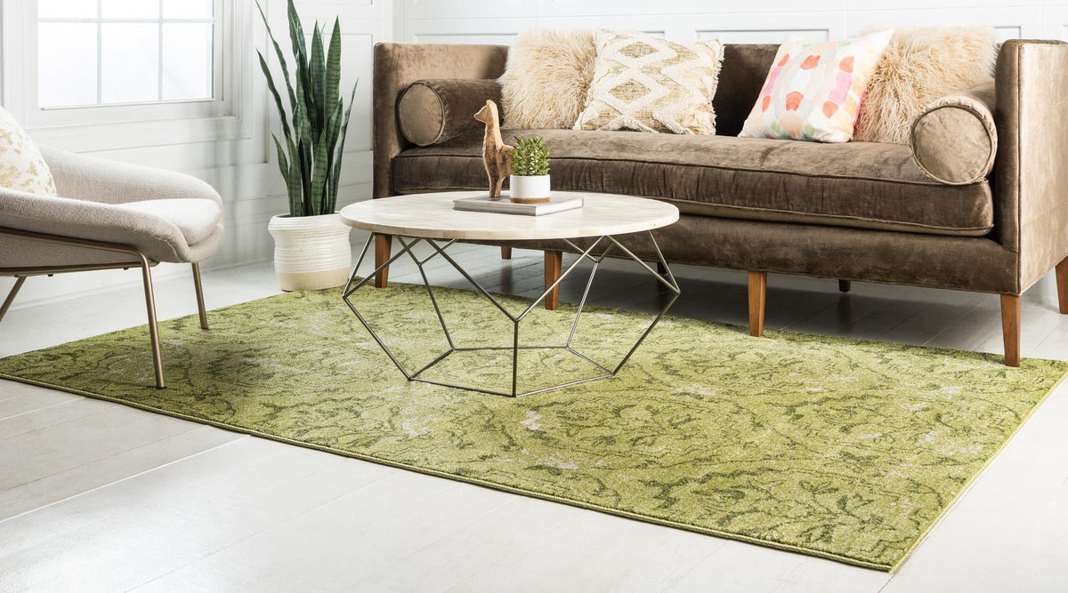 Venetian Tapestry Collection Area Rug -  Cannaregio Rectangle Light Green  lifestyle 10