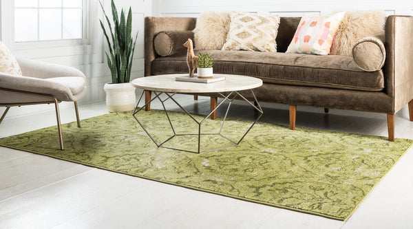 Venetian Tapestry Collection Area Rug -  Cannaregio Rectangle Light Green  lifestyle 10