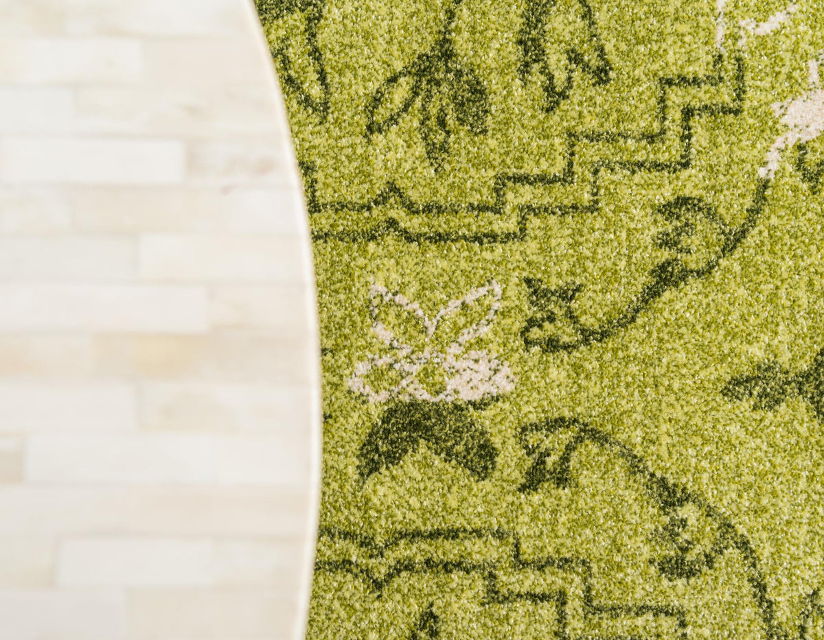 Venetian Tapestry Collection Area Rug -  Cannaregio Rectangle Light Green  lifestyle 19