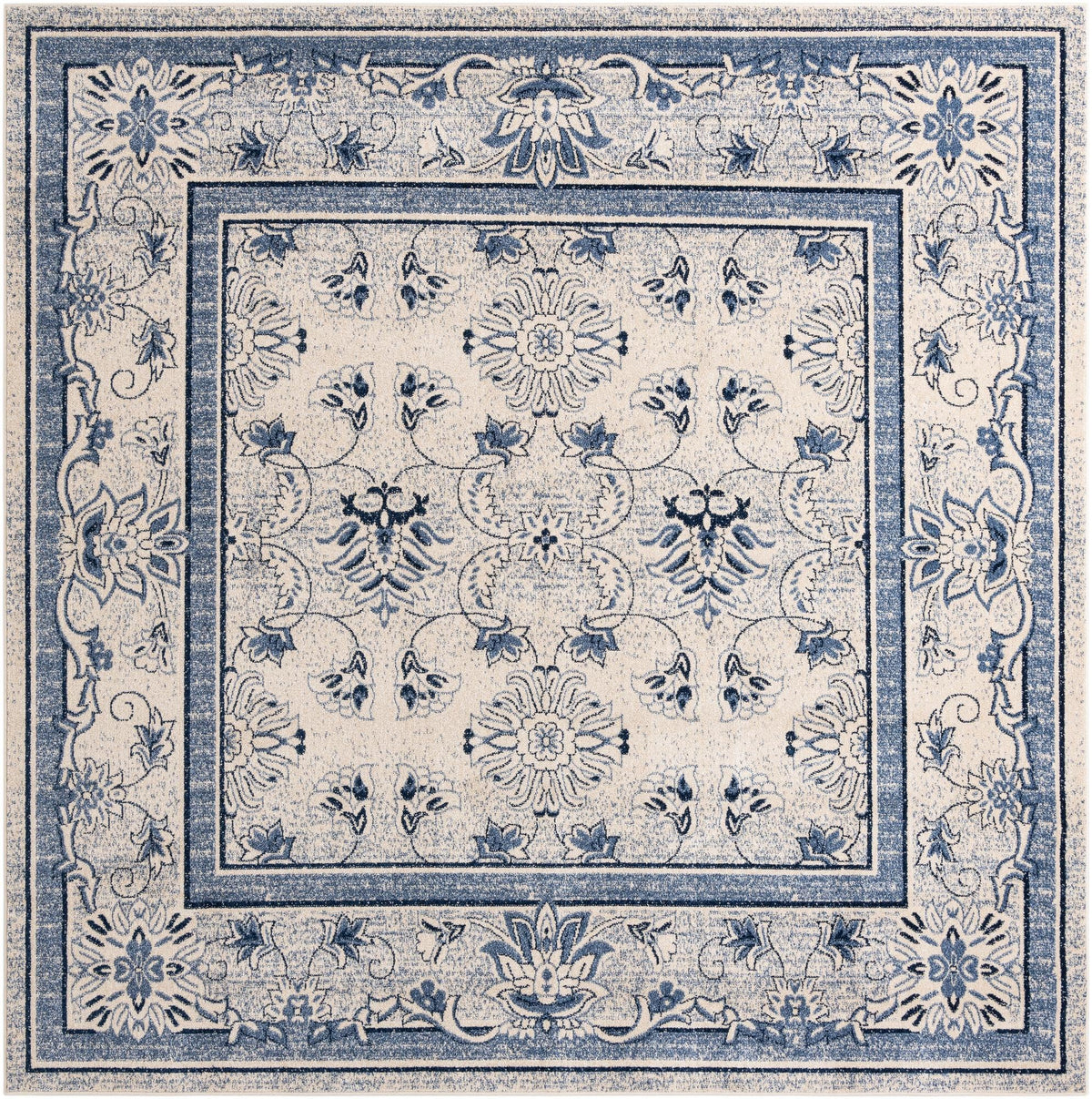 Horizon Collection Area Rug -  Meridian Square Ivory Blue  lifestyle 31