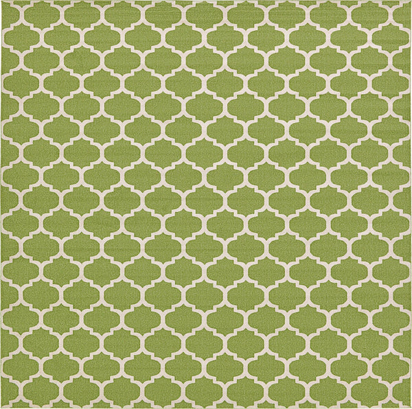 Lattice Gardens Collection Area Rug -  Bloomfield (Light Green) Square Light Green  lifestyle 16